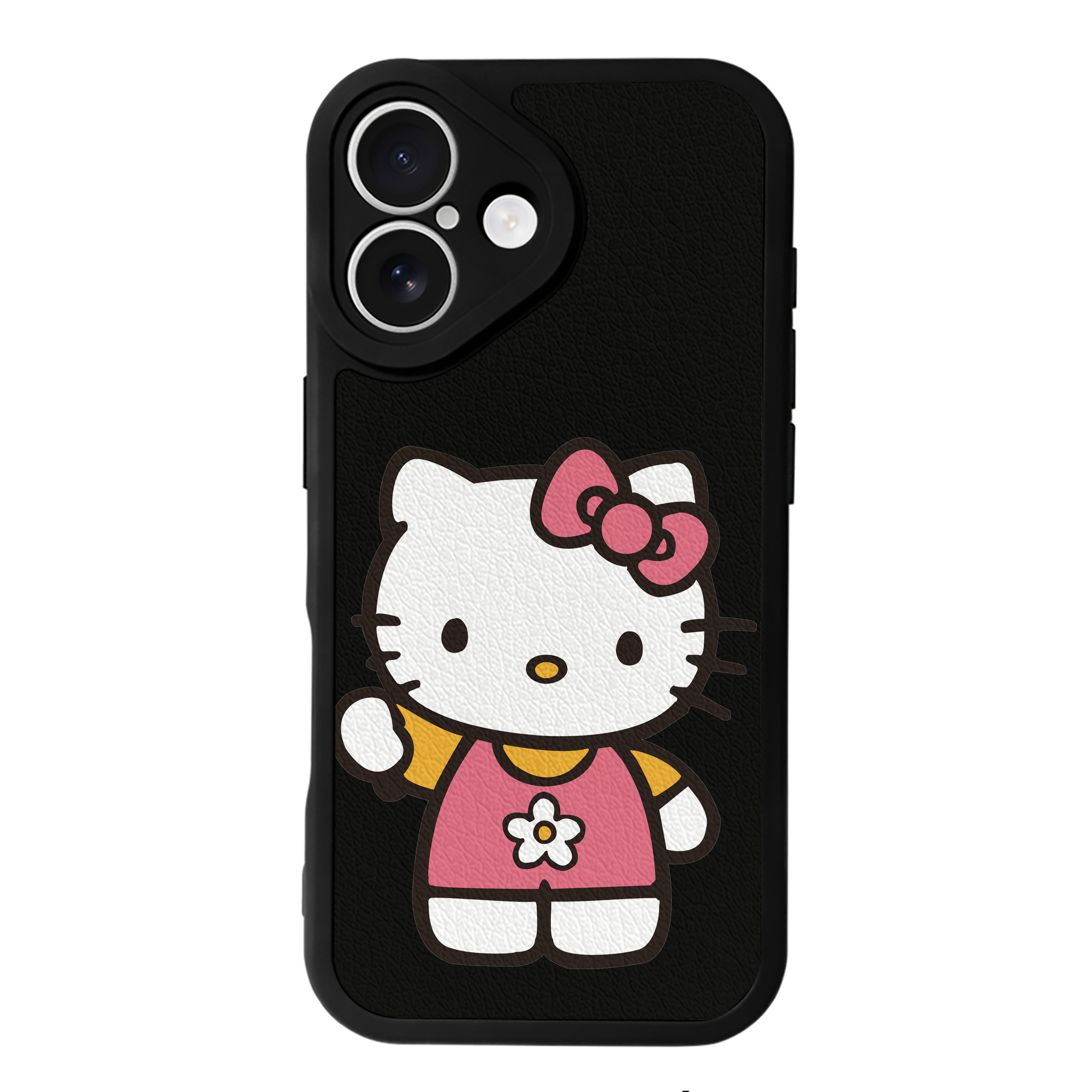 （画像用） Hello Kitty ハローキティ 【iPhone 16シリーズ対応】シリコンスマホケース（レザー調） 材質：シリコン